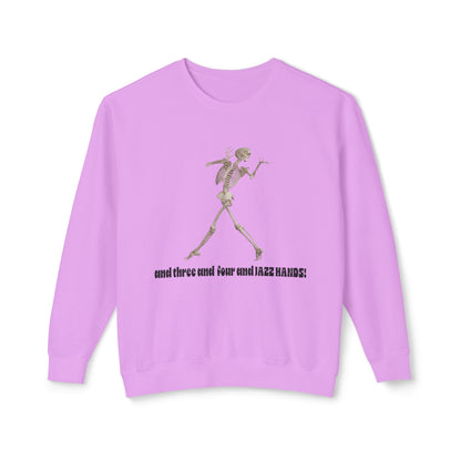 Skeleton Dance Unisex Lightweight Crewneck Sweatshirt, Halloween Sweater, Funny Gift, Casual Wear, Dance Lovers Sweatshirt, Unique Apparel
