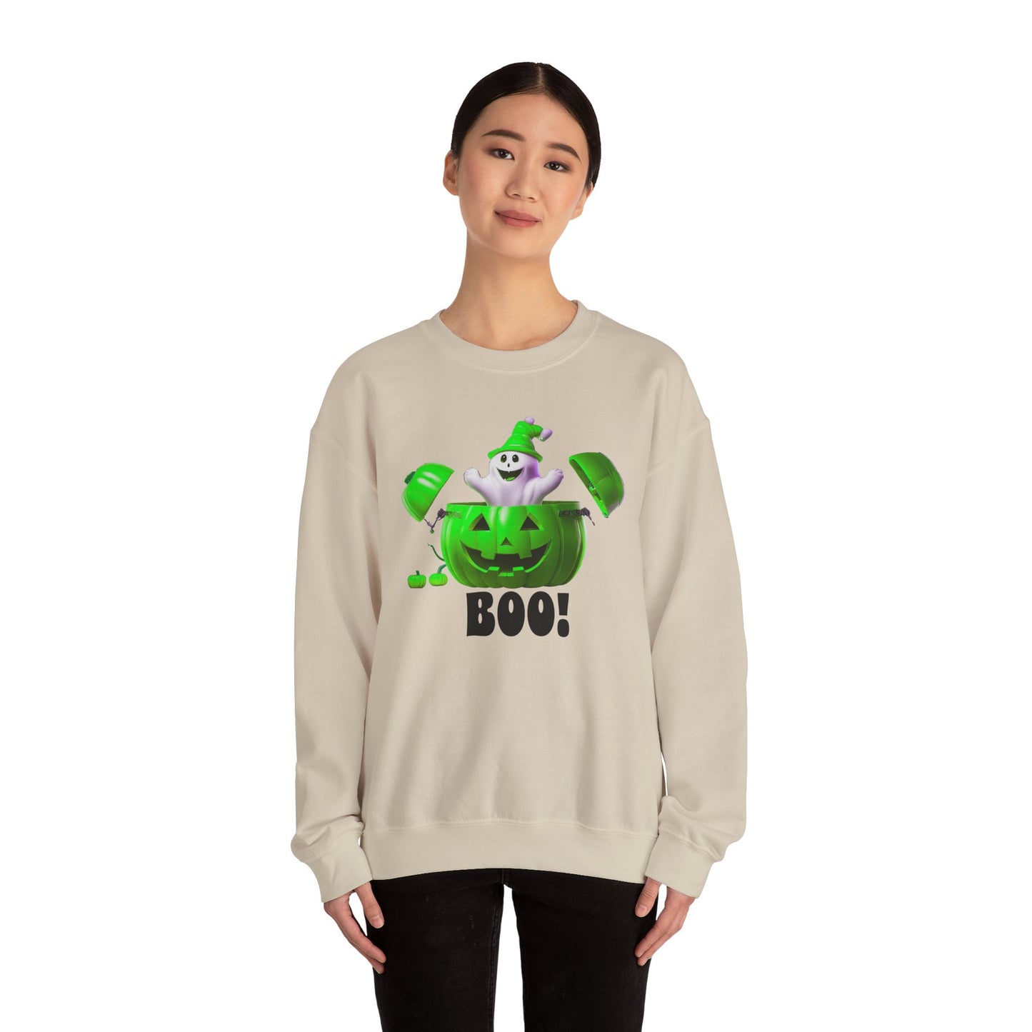 Halloween BOO Crewneck Sweatshirt, Unisex Boo Sweater for Fall Celebrations, Ghosts and Pumpkins Sweatshirt, Spooky Season Apparel, [...]