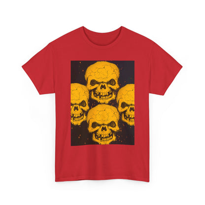 Halloween Skull  Graphic Tee, Unisex Heavy Cotton Tee, Graphic T-Shirt, Casual Wear, Unique Halloween Style, Perfect for Parties