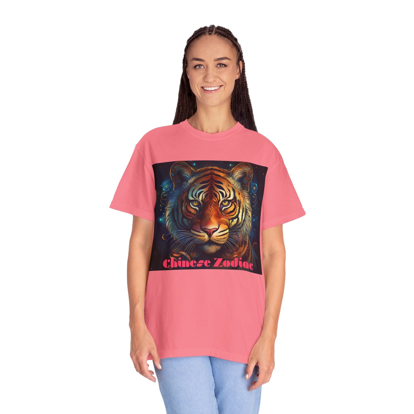 Chic Chinese Zodiac Tiger T-Shirt, Unisex Graphic Tee, Astrology Apparel, Zodiac Fashion, Year of the Tiger Shirt