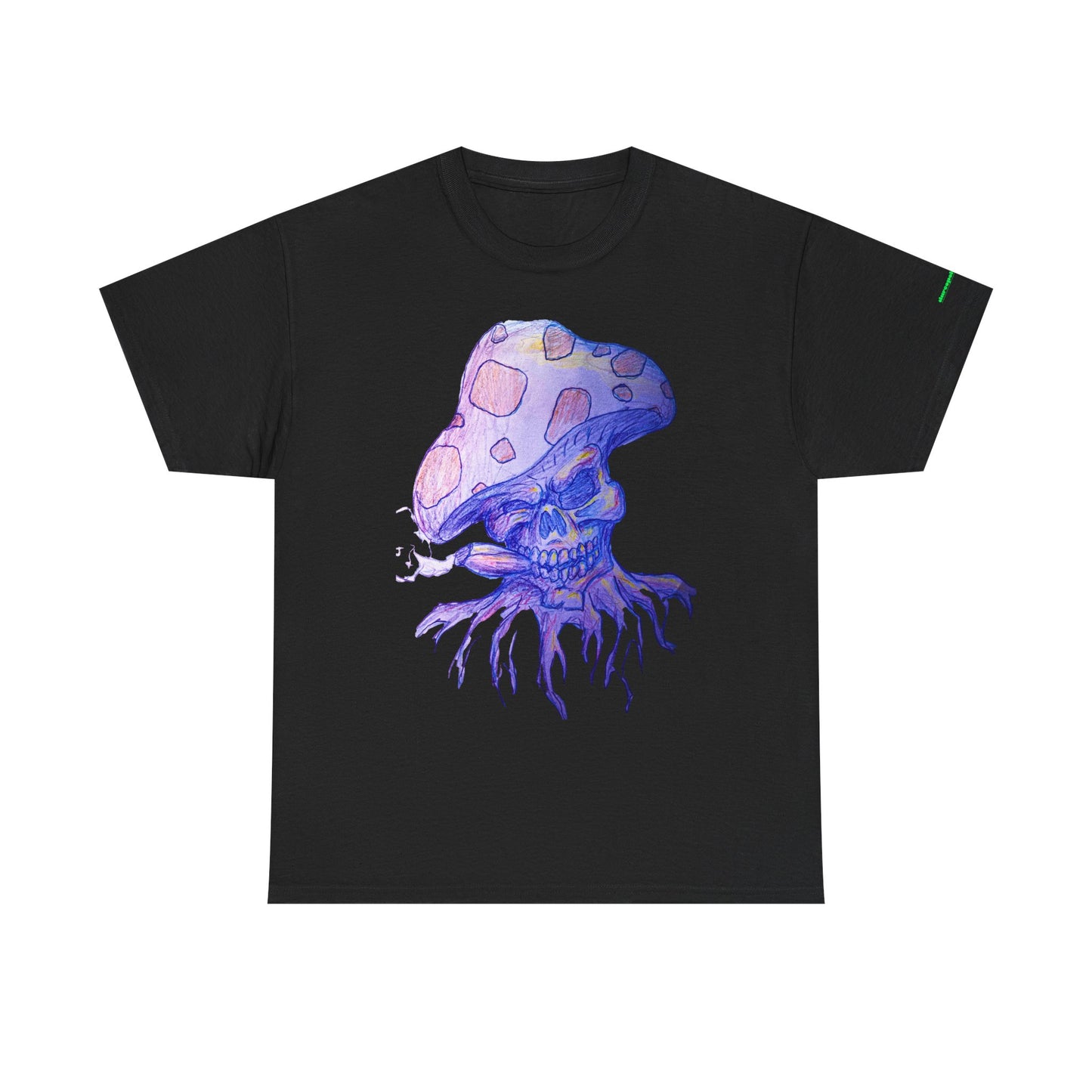 Skull Mushroom Graphic Tee for Nature Lovers