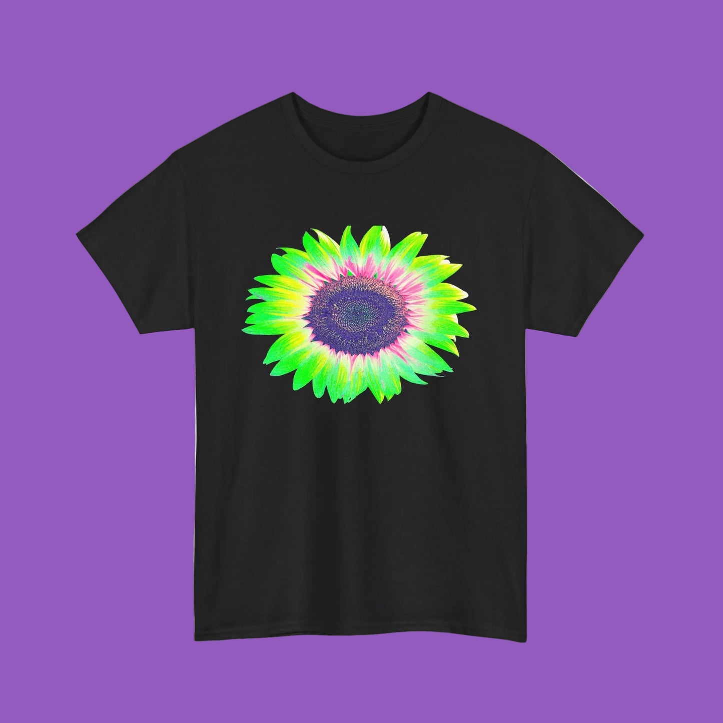 Neon Green Psychedelic Sunflower Tee