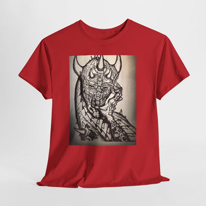 Dragon Art Unisex Heavy Cotton Tee, Graphic Tee, Unique Gift, Casual Wear, Fantasy Clothing, Art Inspired Shirt