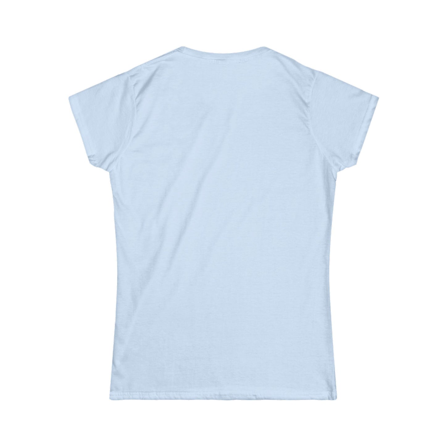 Playful tabby reaches for pink moon Women's Softstyle Tee