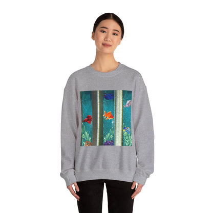Vibrant Aquatic Sweatshirt - Cozy Outfit, Unique Gift, Everyday Comfort, Relaxing Atmosphere, Ocean Lover's Apparel