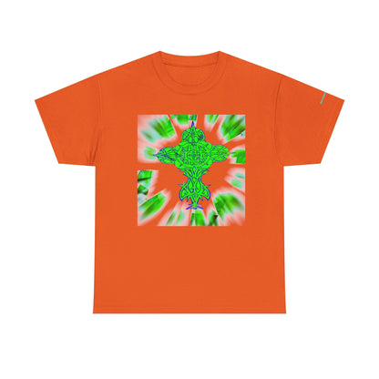 Celtic Green Cross T-Shirt — Vibrant Celtic Knotwork Tee
