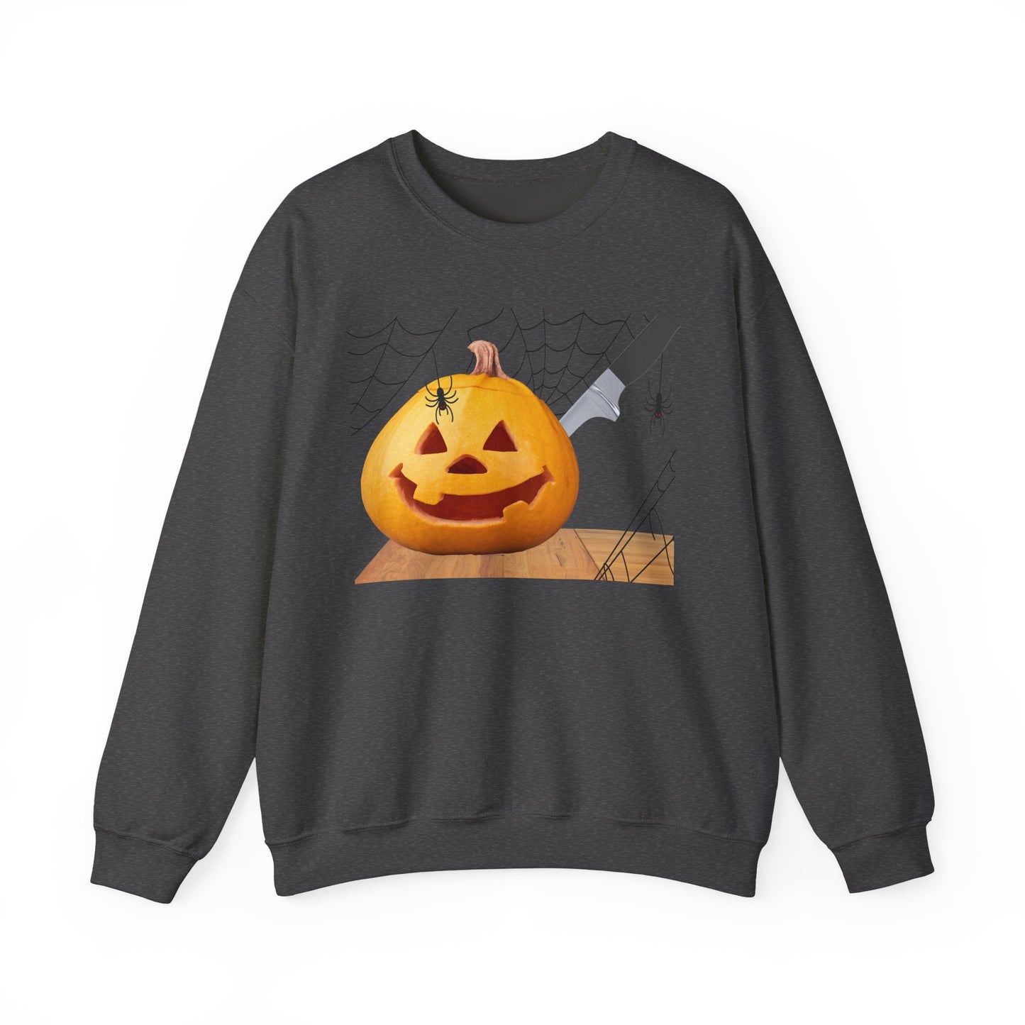 Halloween Horror Smiling Pumpkin Face Sweatshirt
