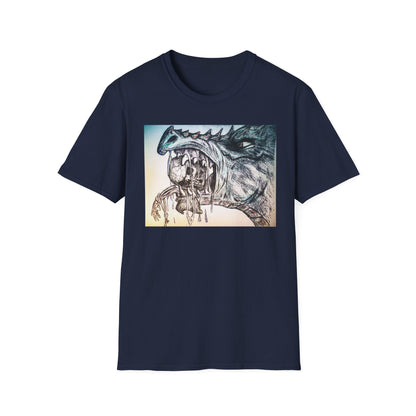 Graphic Dragon Art Unisex T-Shirt, Unique Gift for Ocean Lovers, Summer Vibes, Casual Wear, Perfect for Beach Days, Art Parties