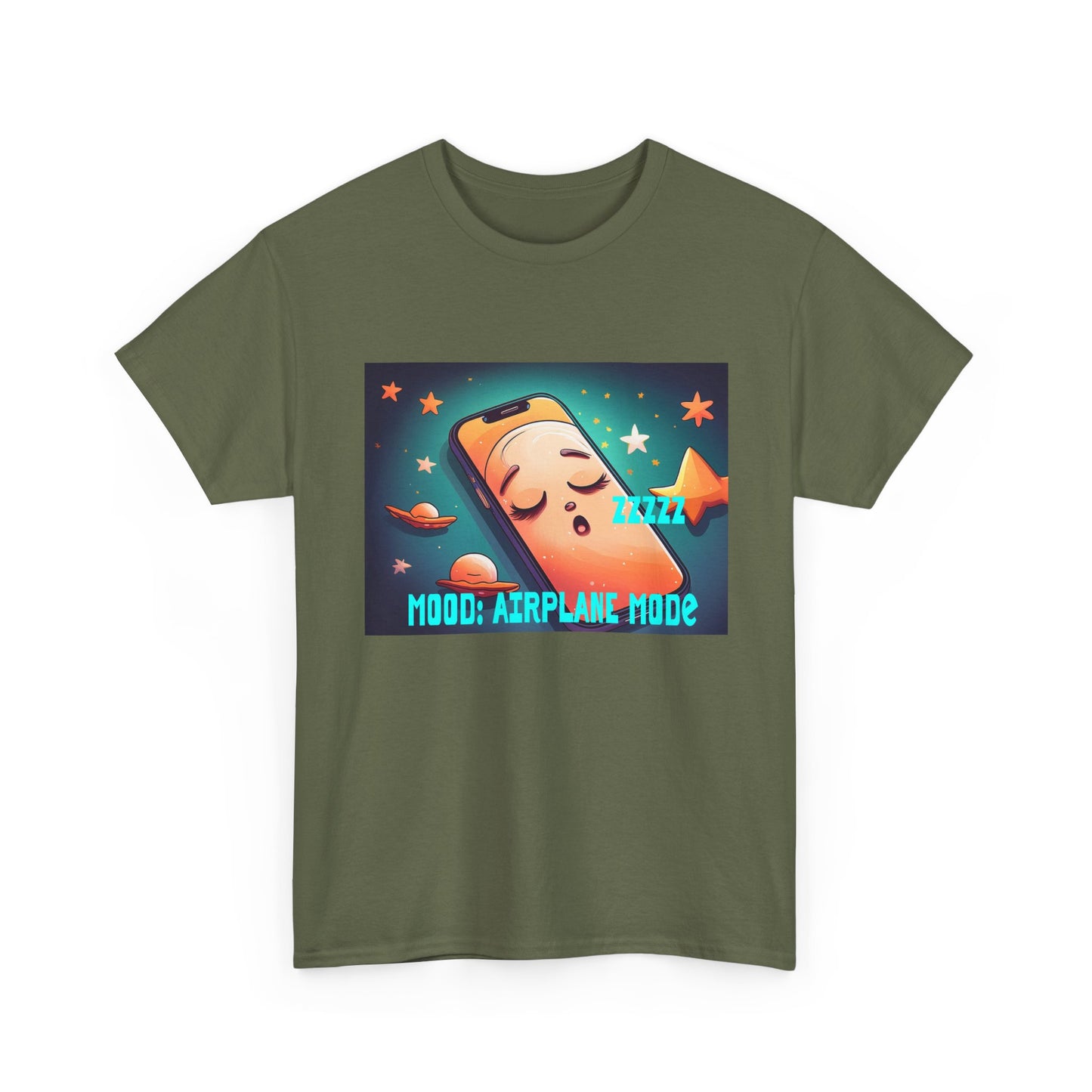 Tee Shirt - Airplane Mode Cute Phone Sleeping Design