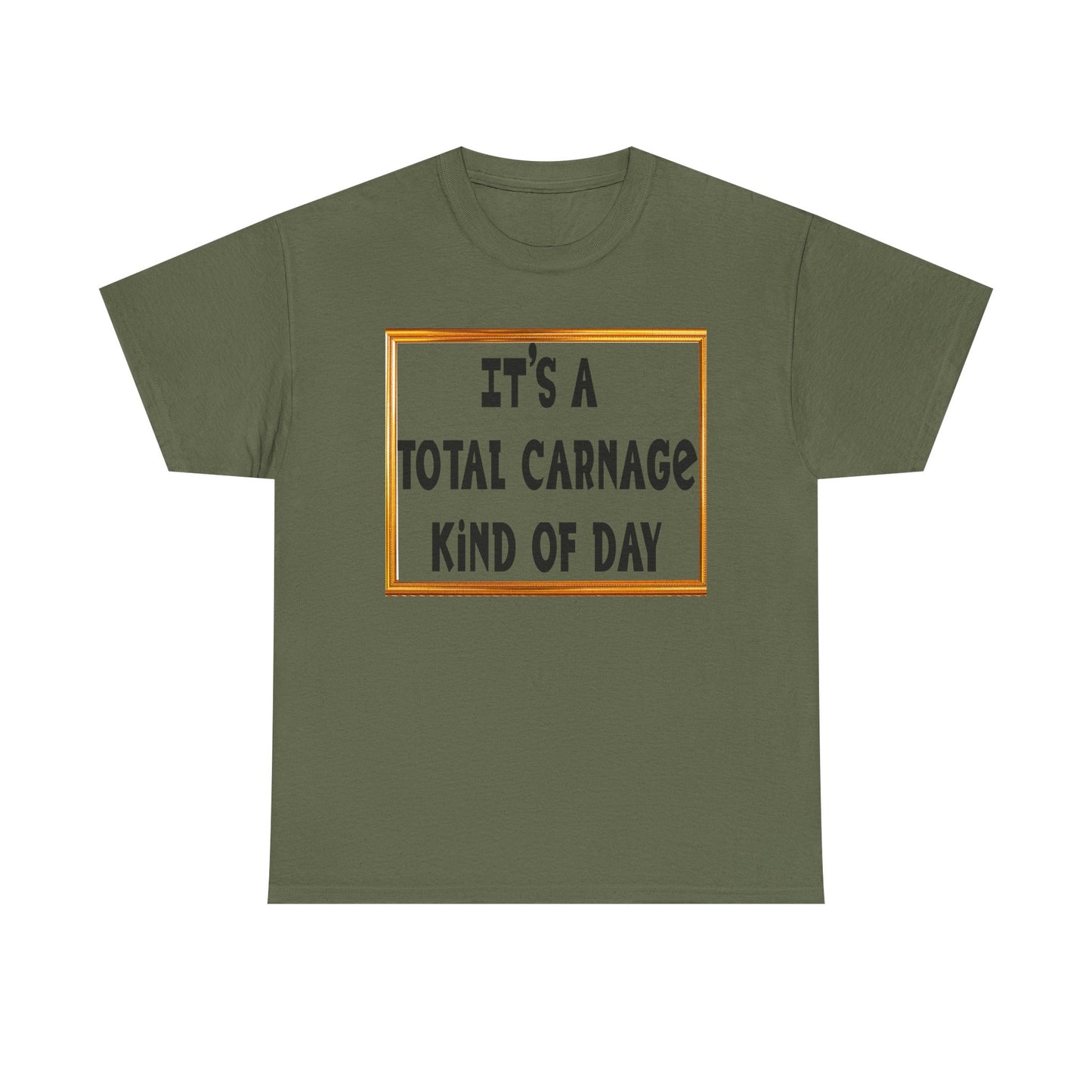 Total Carnage Unisex Heavy Cotton Tee, Casual t-shirt, Graphic Tee, Humor Shirt, Gift for Friends, Fun Apparel