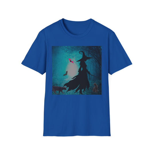 Magical Witch Art T-Shirt, Halloween Tee, Witchy Apparel, Gift for Her, Cute Graphic Shirt, Soft Unisex T-Shirt
