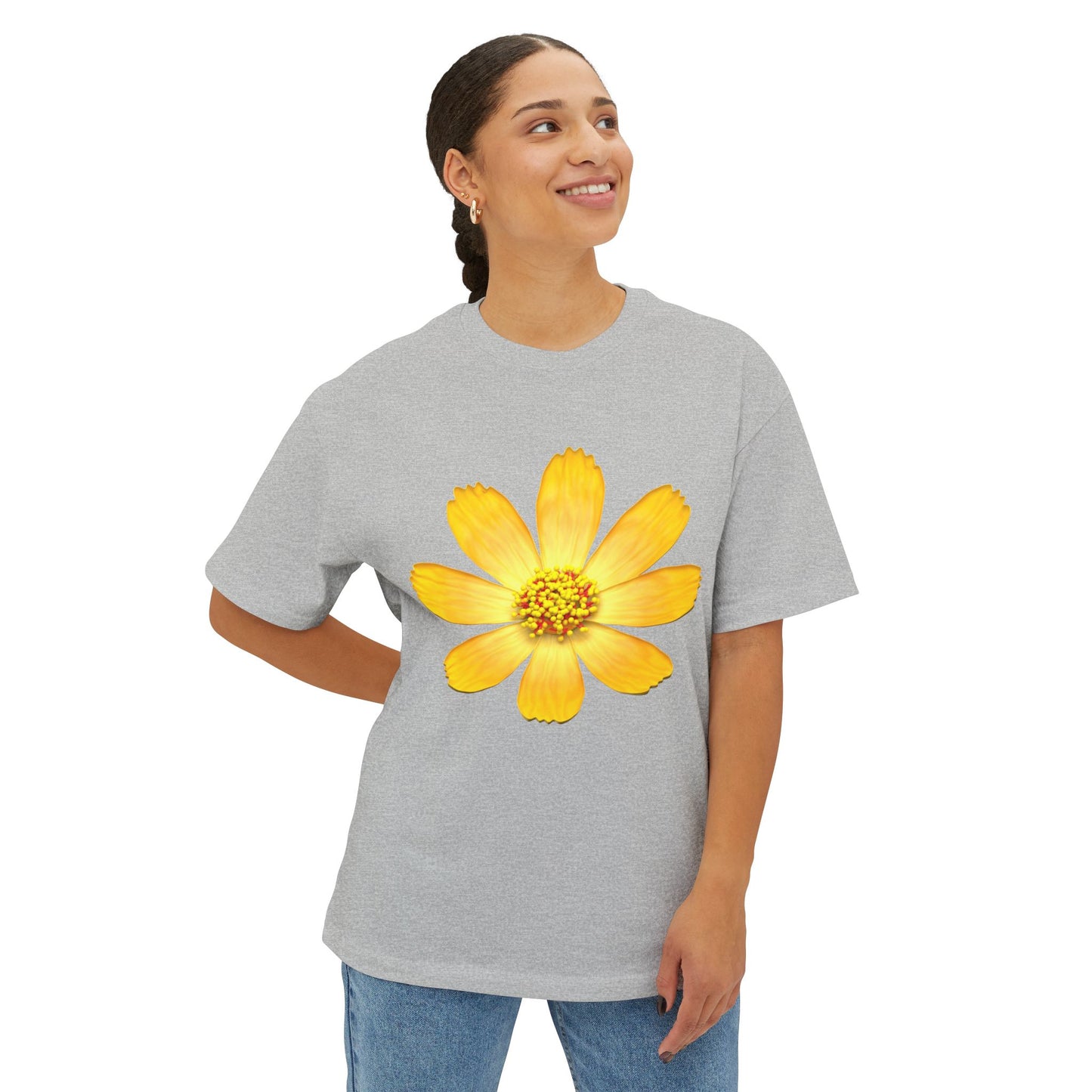Yellow Petals Oversized Tee