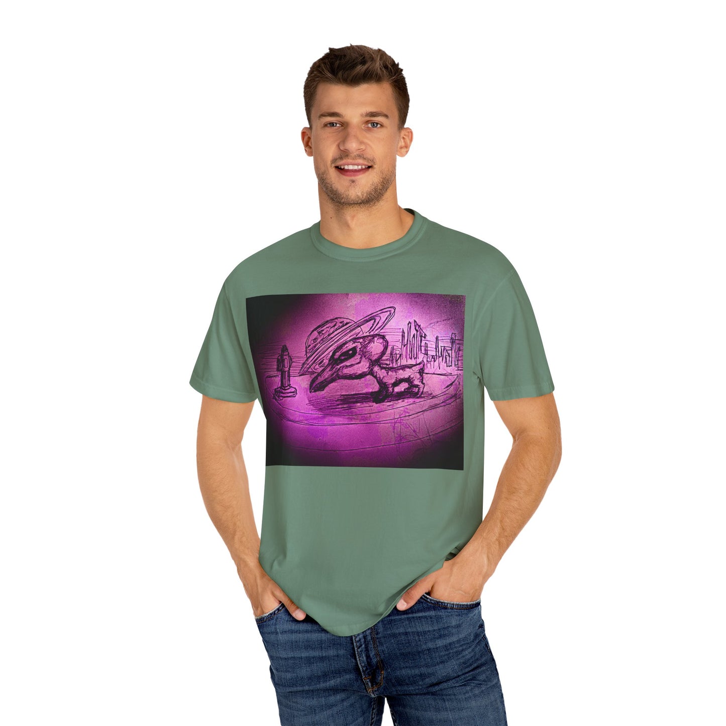 Alien Adventure Unisex T-Shirt - Garment-Dyed Graphic Tee