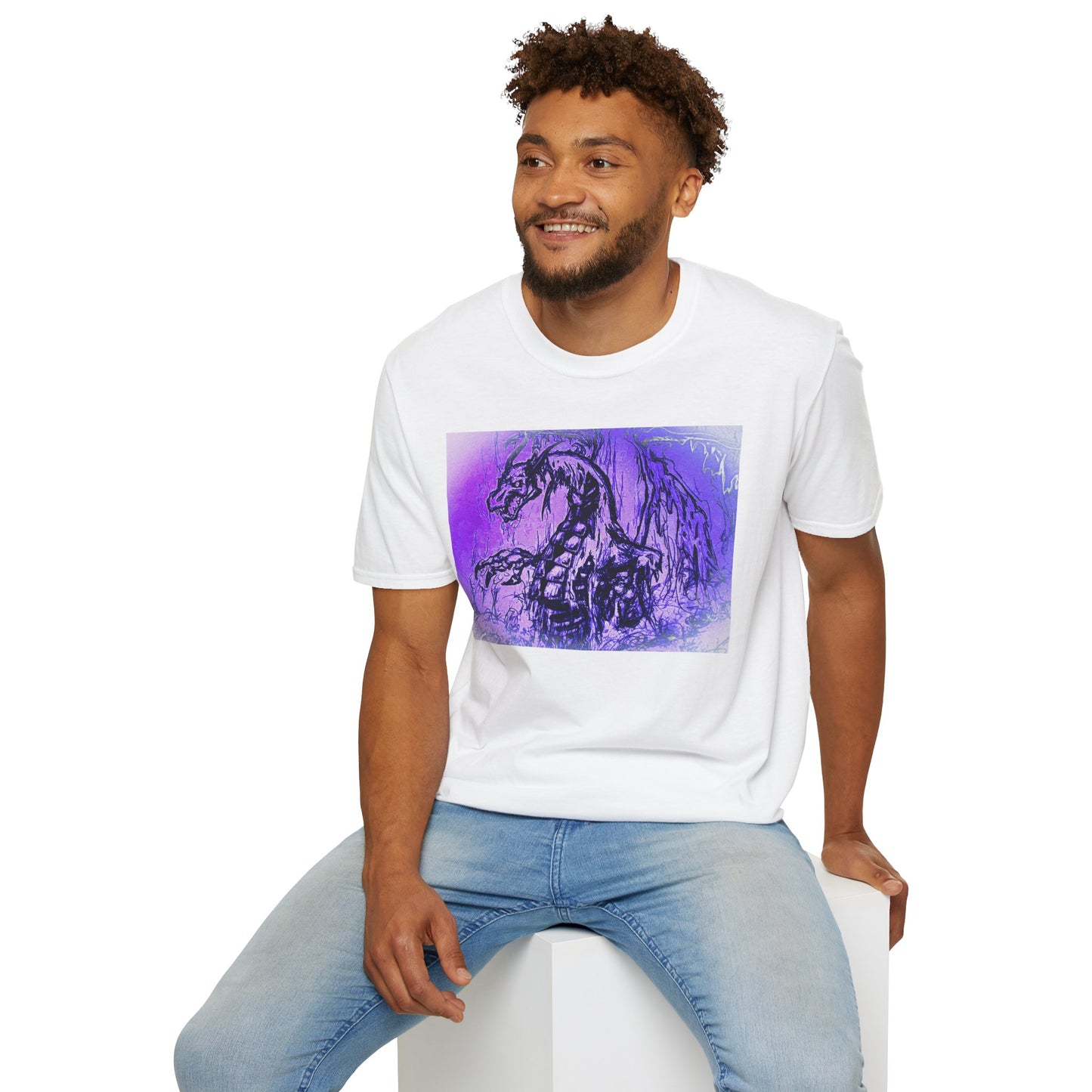 Dragon T-Shirt in Purple Tones - Unisex