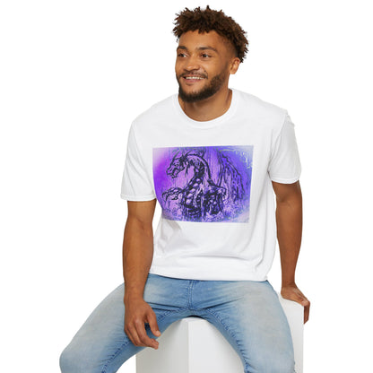 Dragon T-Shirt in Purple Tones - Unisex