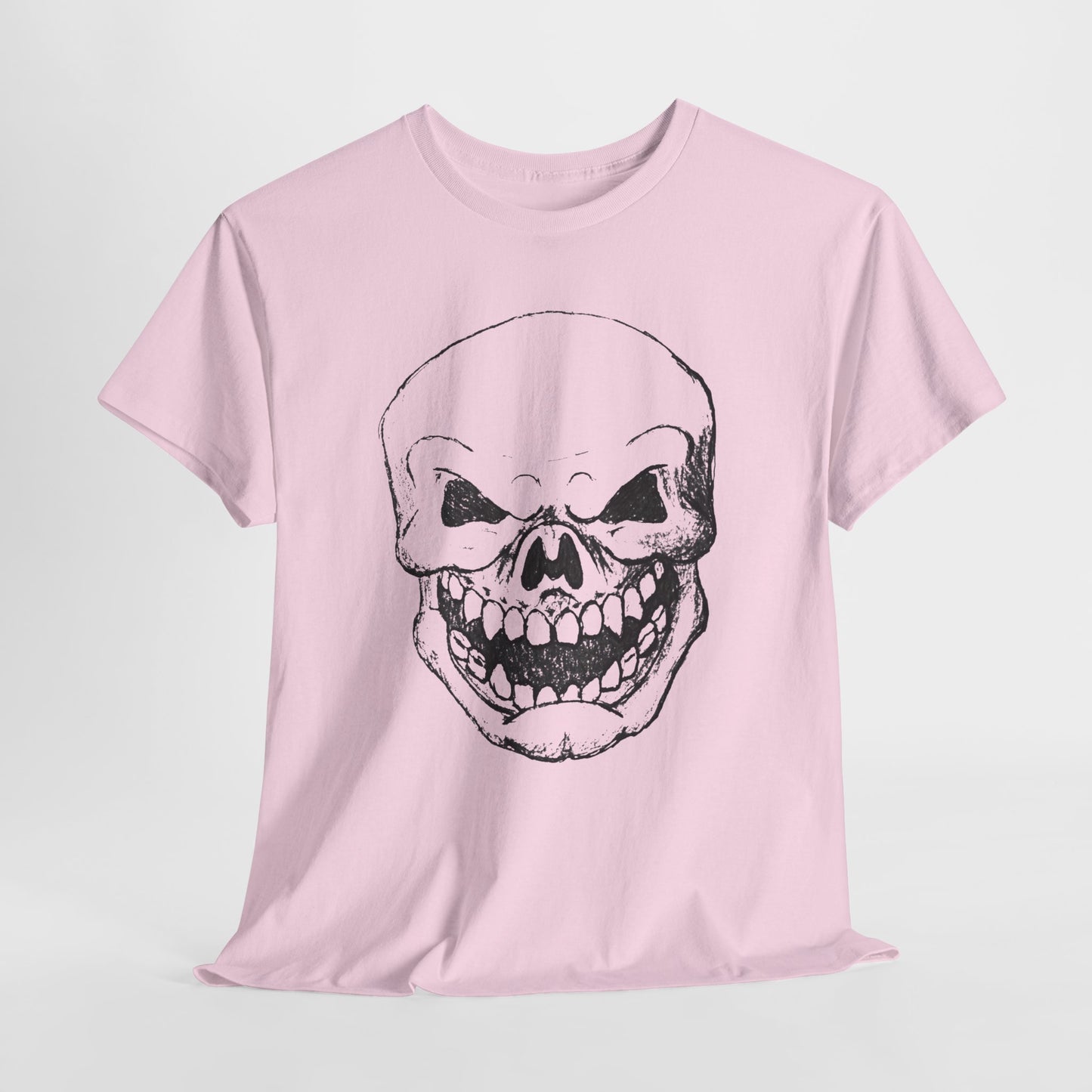 Sketched Skull Tee — Grinning Skull Graphic T-Shirt
