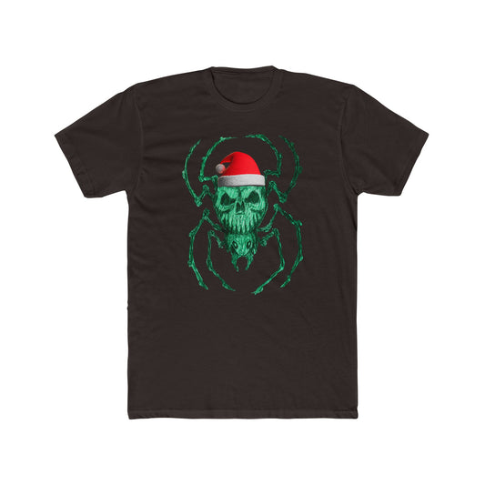 Skull Spider Tee — Festive Santa Hat Christmas Tee