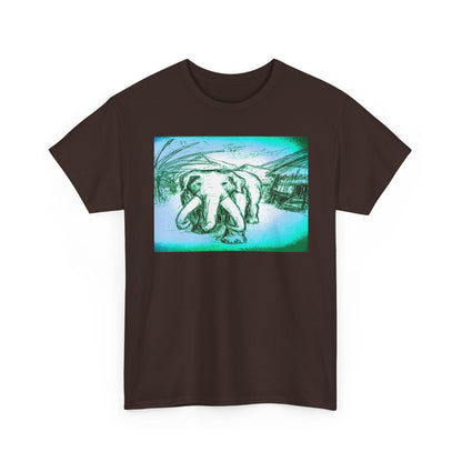 Artistic Elephant Unisex Cotton Tee - Unique Graphic Design