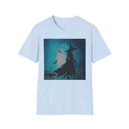 Magical Witch Art T-Shirt, Halloween Tee, Witchy Apparel, Gift for Her, Cute Graphic Shirt, Soft Unisex T-Shirt