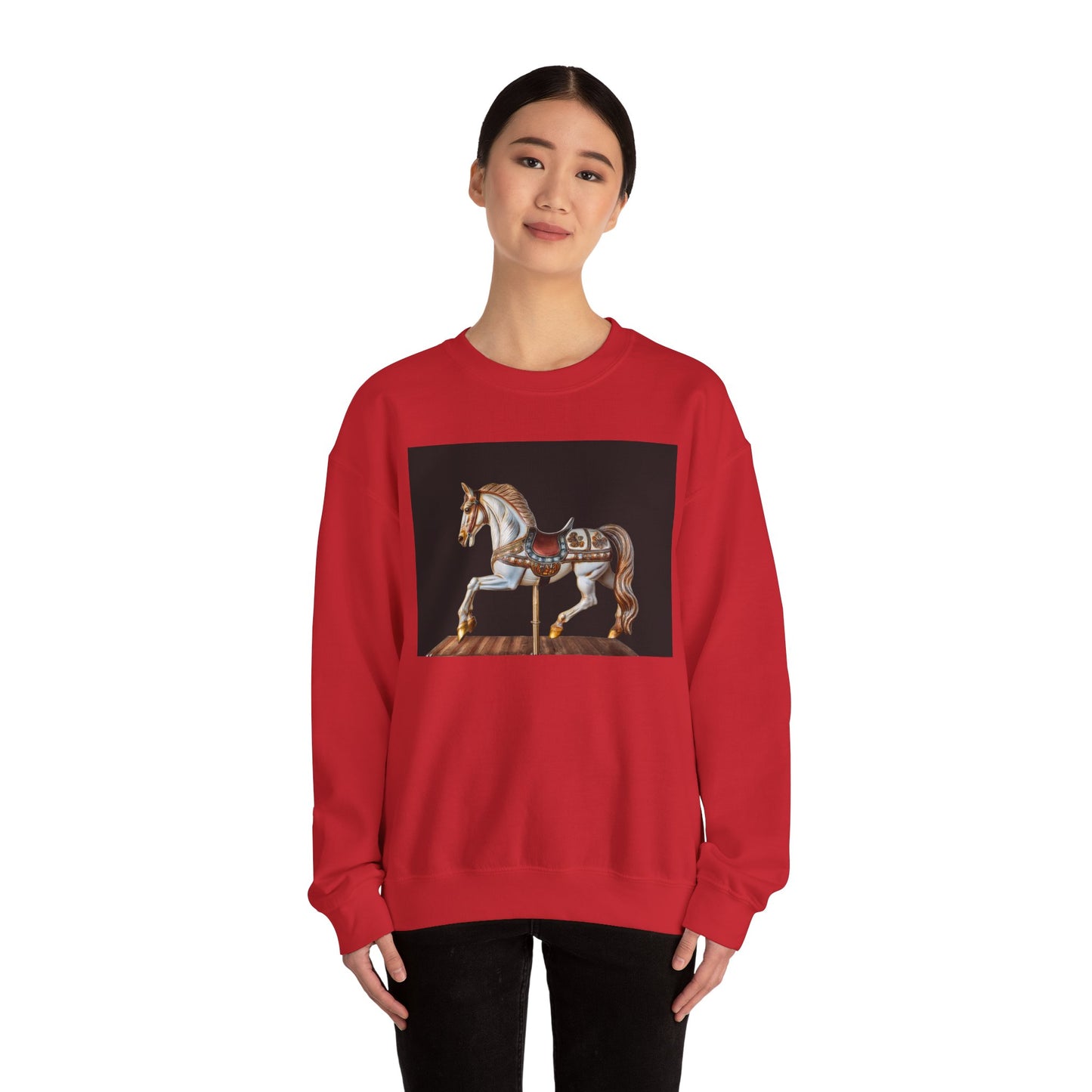 Vintage Carousel Horse Crewneck Sweatshirt, Cozy Sweatshirt, Equestrian Gift, Animal Art Sweatshirt, Unique Fall Apparel, Celebration [...]