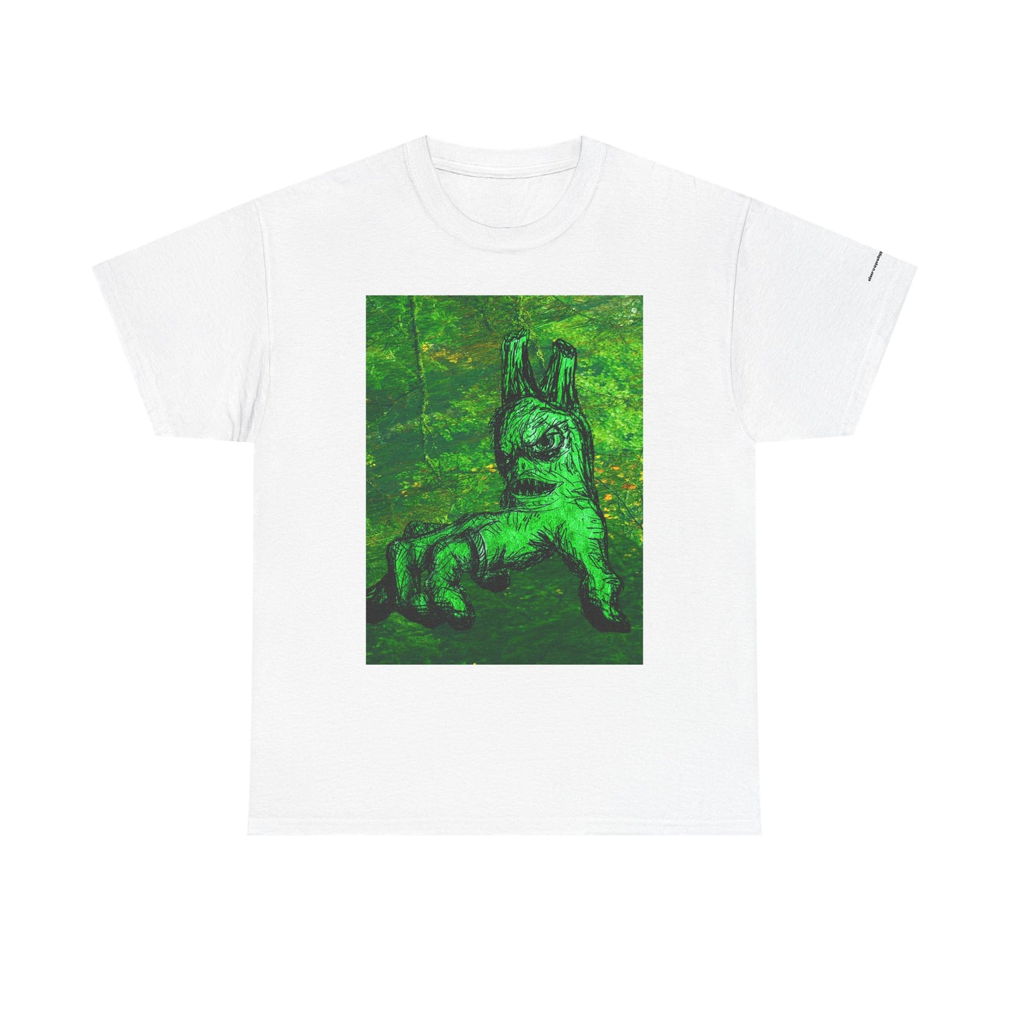 Graphic Tee — Neon Green Fantasy Art