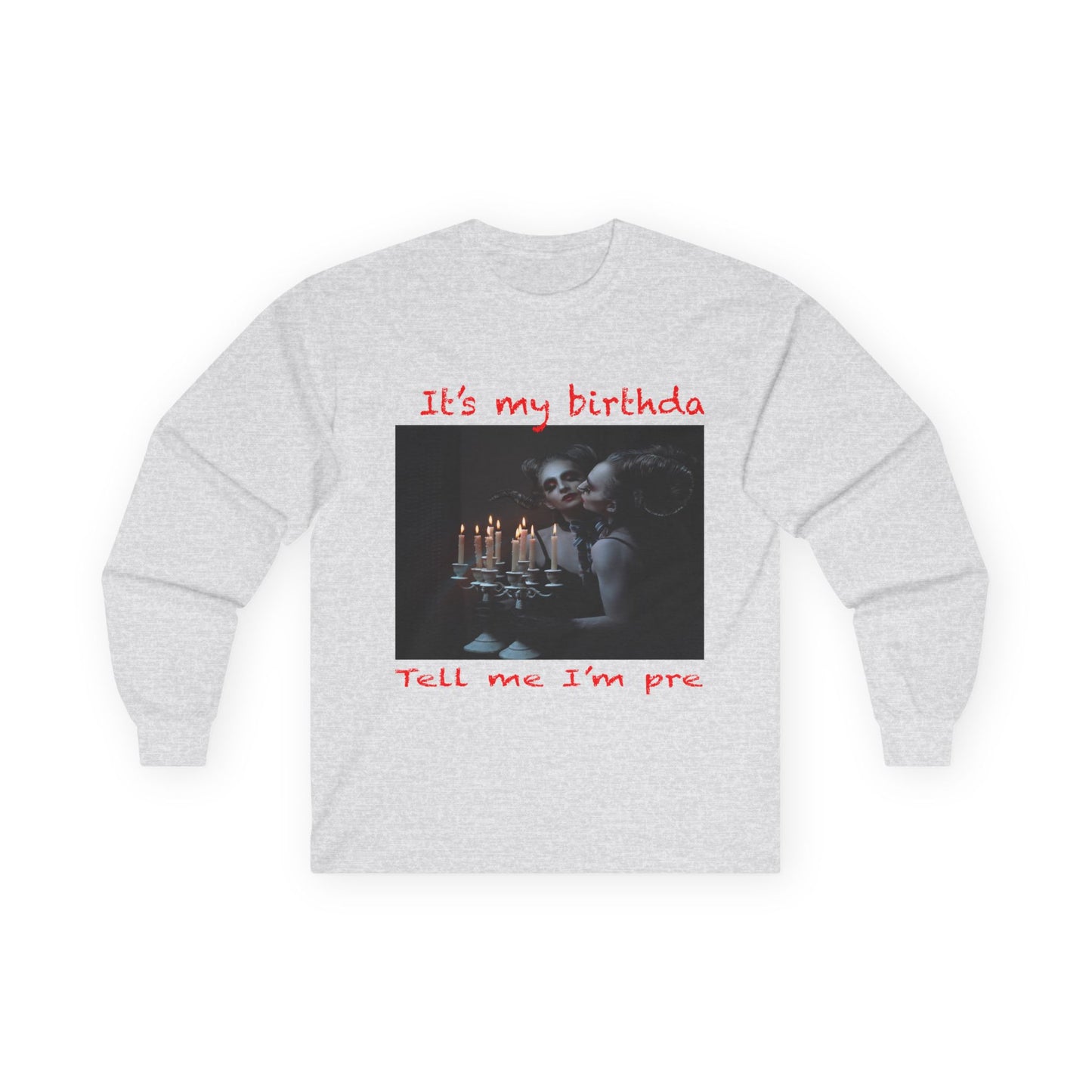 Disturbed Birthday Celebration Long Sleeve Tee, Fun Birthday Shirt, Unisex Casual Tee, Funny Gift for Dog Lovers, Party Outfit