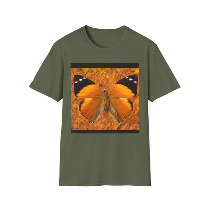 Butterfly Vibe Unisex Softstyle T-Shirt, Casual Wear, Nature Lover Gift, Eco-Friendly Apparel, Spring Fashion, Art Tee