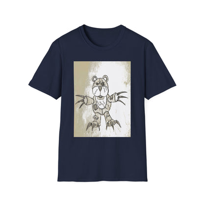 Demonic  Artistic Bear T-Shirt, Unisex Graphic Tee, Unique Animal Art Shirt, Fun Casual Wear, Gift for Kids & Teens, Birthday or Holiday