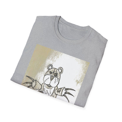 Demonic  Artistic Bear T-Shirt, Unisex Graphic Tee, Unique Animal Art Shirt, Fun Casual Wear, Gift for Kids & Teens, Birthday or Holiday