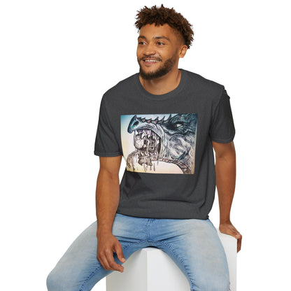 Graphic Dragon Art Unisex T-Shirt, Unique Gift for Ocean Lovers, Summer Vibes, Casual Wear, Perfect for Beach Days, Art Parties