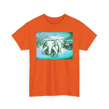 Artistic Elephant Unisex Cotton Tee - Unique Graphic Design