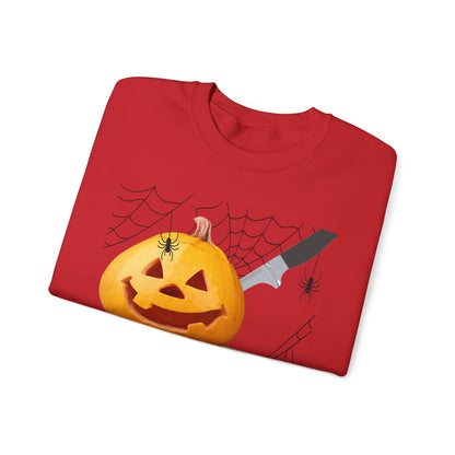 Halloween Horror Smiling Pumpkin Face Sweatshirt