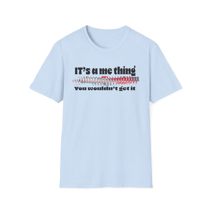 Funny It’s A Me Thing Unisex Softstyle T-Shirt -Gift for Friends, Casual Wear, Unique Quote Tee, Humor Clothing, Everyday Style