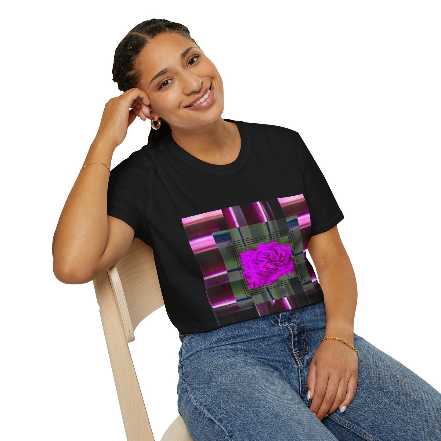 Vibrant Abstract Art T-Shirt, Trendy Graphic Tee, Softstyle Shirt, Unique Gift for Art Lovers, Casual Everyday Wear
