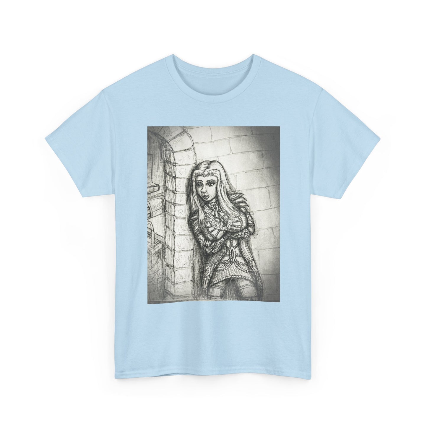Fantasy Female Elf B & W Unisex Tee