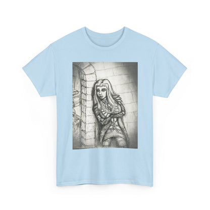 Fantasy Female Elf B & W Unisex Tee