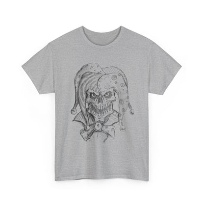 Skull Jester Sketch T-Shirt — Gothic Horror Skull Joker Tee