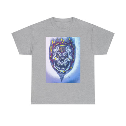 Edgy Skull Graphic Tee, Unisex Heavy Cotton T-Shirt for Halloween, Music Festivals, Everyday Wear, Gifts for Him and Her