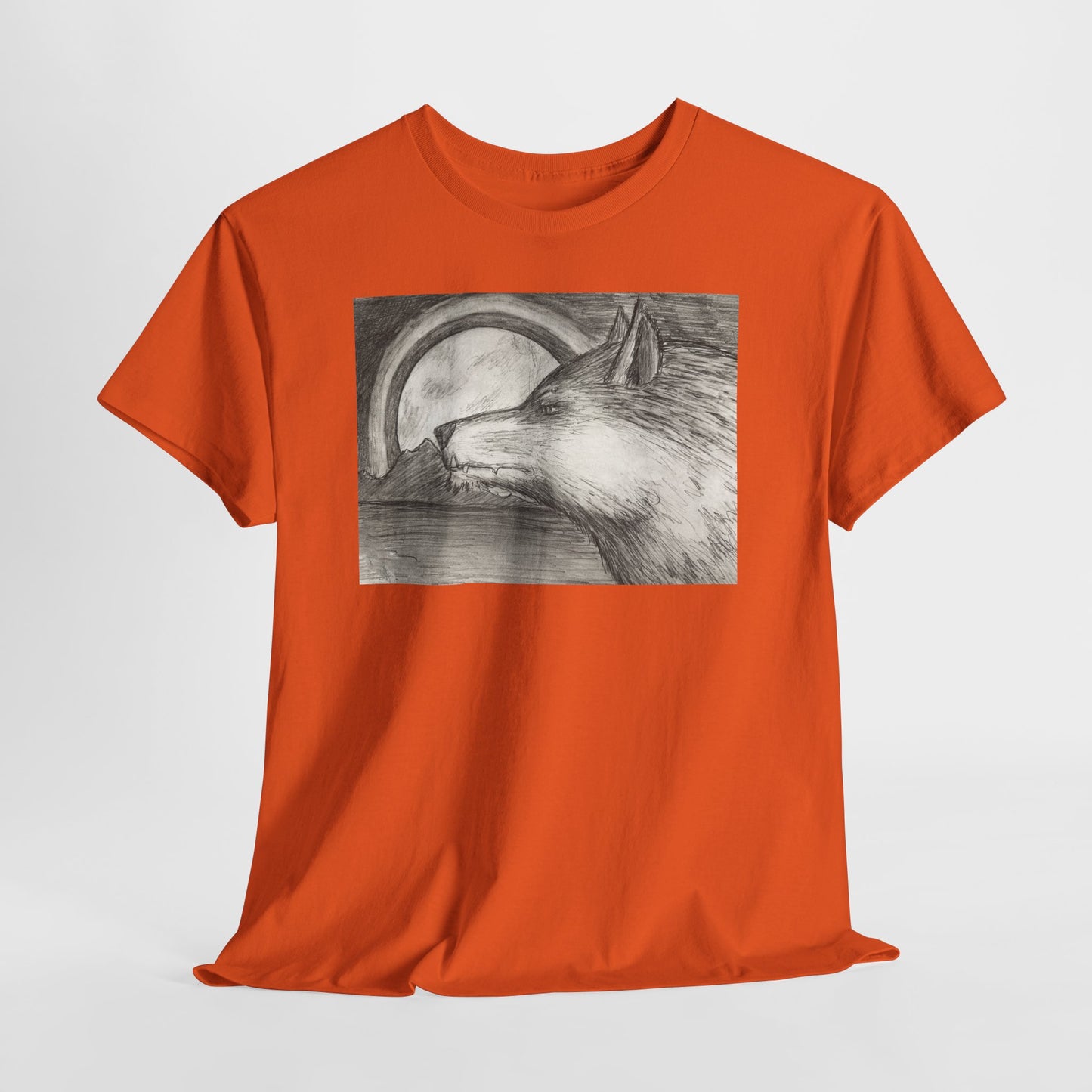 Wolf Art Unisex Heavy Cotton Tee, Nature Lover Shirt, Wildlife T-Shirt, Gift for Outdoorsy Friends, Animal Lover Apparel