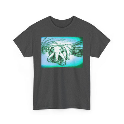 Artistic Elephant Unisex Cotton Tee - Unique Graphic Design