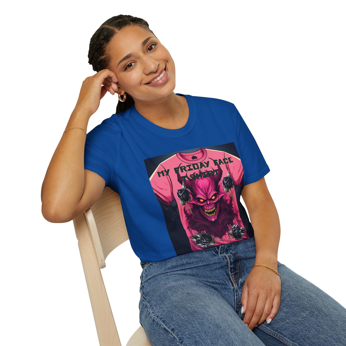 Demon Face Unisex T-Shirt - Friday Face Graphic Tee