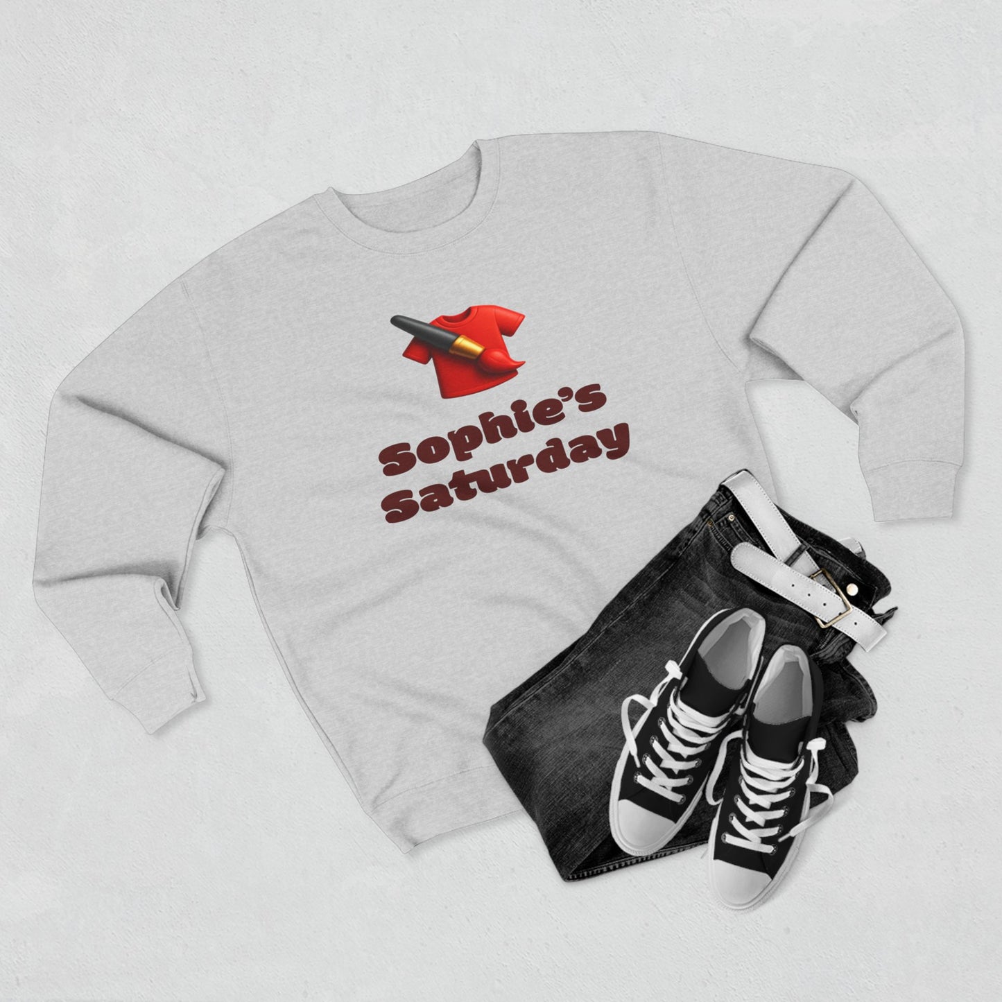 Personalized Sophies Saturday Sweatshirt, Cozy Unisex Crewneck, Weekend Vibes Gift, Customized Apparel, Casual Wear for Her