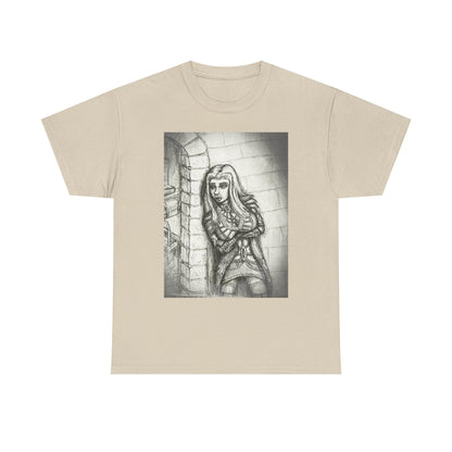 Fantasy Female Elf B & W Unisex Tee