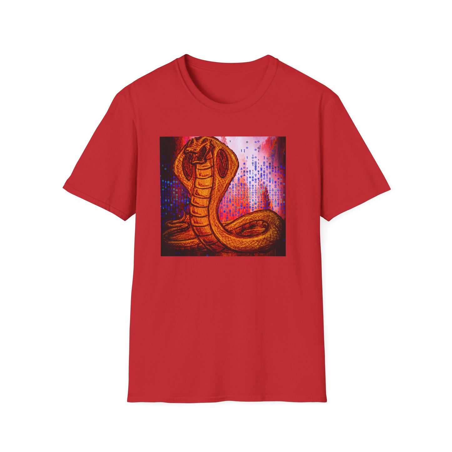 Cobra Serpent Graphic T-Shirt — Vibrant Retro Snake Art Tee