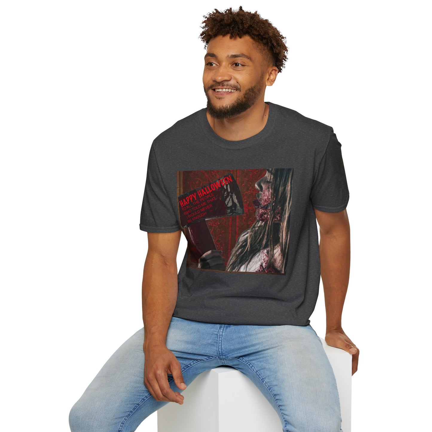 Halloween Horror Movie Axe Girl Unisex T-Shirt, Spooky Gift, Graphic Tee, Halloween Costume, Casual Wear, Men’s & Women’s Tee
