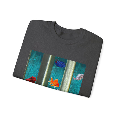 Vibrant Aquatic Sweatshirt - Cozy Outfit, Unique Gift, Everyday Comfort, Relaxing Atmosphere, Ocean Lover's Apparel