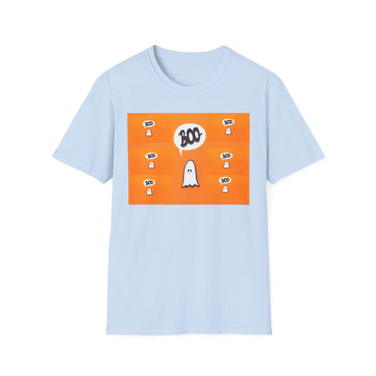 Halloween Ghost 'Boo' Unisex T-Shirt | Spooky Vibes, Costume, Fall Festivities, Trick-or-Treat, Fun Graphic Tee