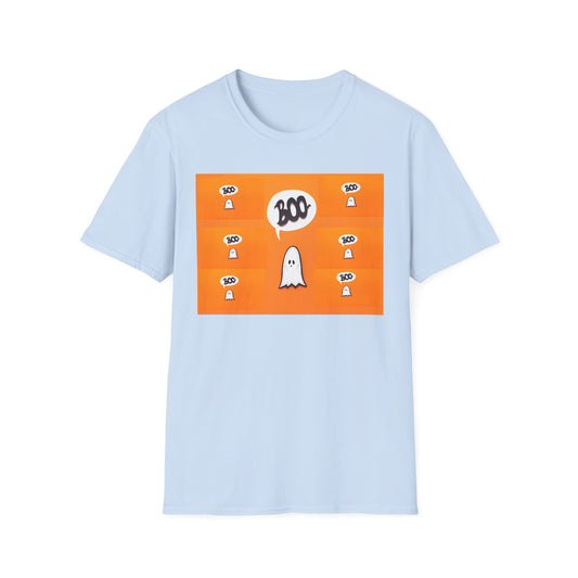 Halloween Ghost 'Boo' Unisex T-Shirt | Spooky Vibes, Costume, Fall Festivities, Trick-or-Treat, Fun Graphic Tee