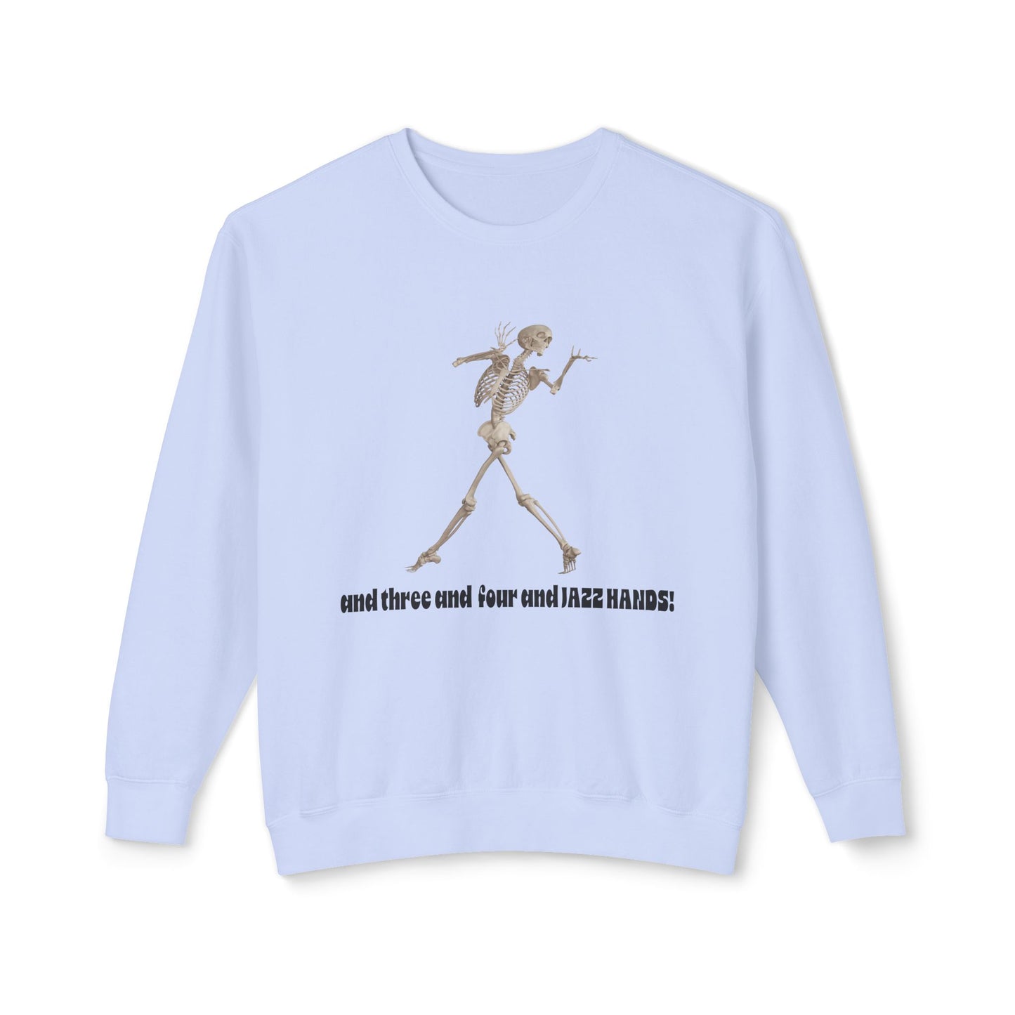 Skeleton Dance Unisex Lightweight Crewneck Sweatshirt, Halloween Sweater, Funny Gift, Casual Wear, Dance Lovers Sweatshirt, Unique Apparel