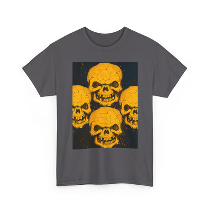 Halloween Skull  Graphic Tee, Unisex Heavy Cotton Tee, Graphic T-Shirt, Casual Wear, Unique Halloween Style, Perfect for Parties